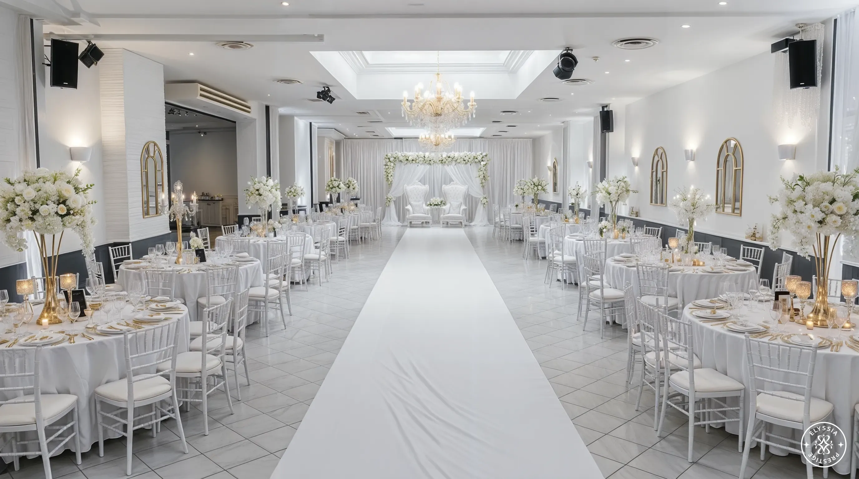 Salle de mariage décorée à Elyssia Prestige, Tourcoing